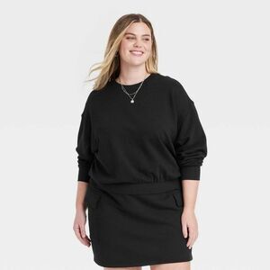 Leisure Studio Pullover Sweatshirt - Universal Thread Black XXL NWT Womens